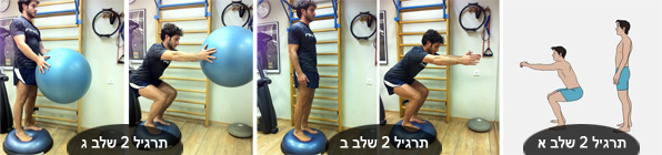 מאמן כושר אישי - תרגיל סקווט על בוסו באחיזת פיטבול